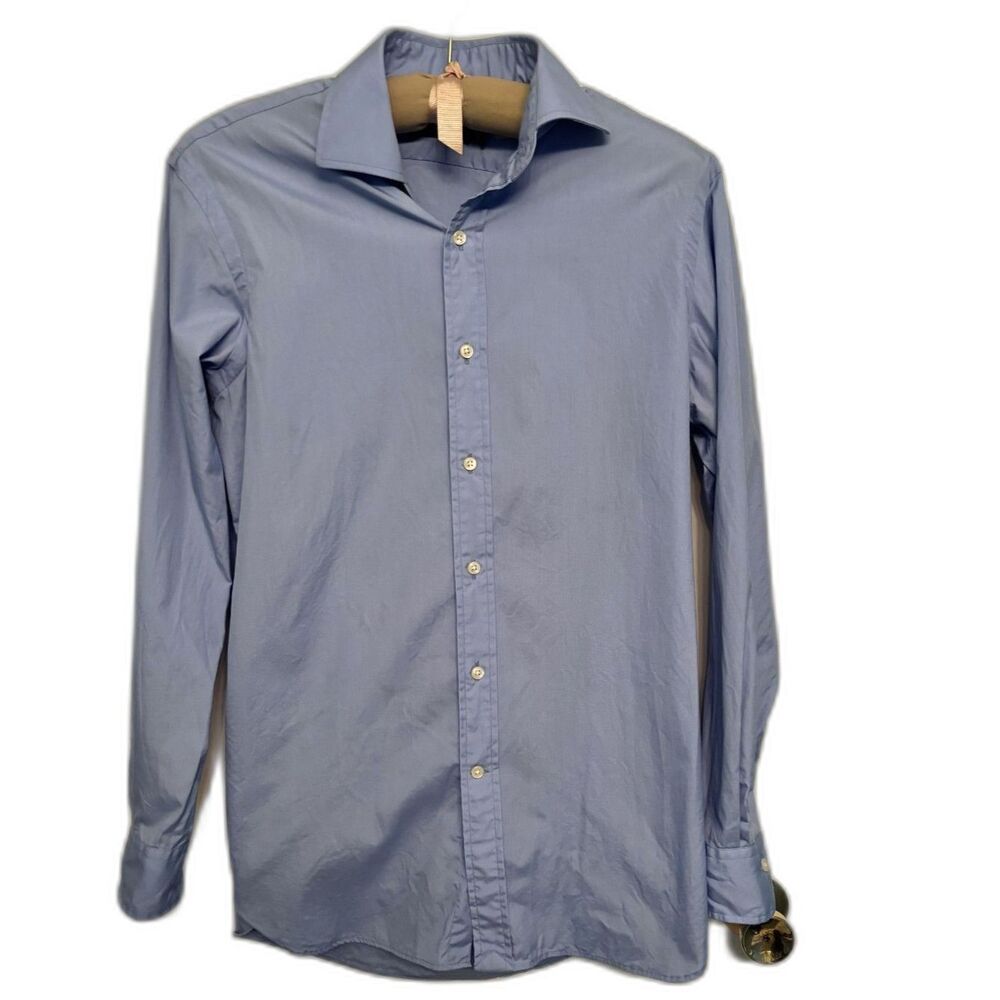 Polo Ralph Lauren Dress Shirt 15 32/33 Blue Button Up Cotton Mens Classic Fit